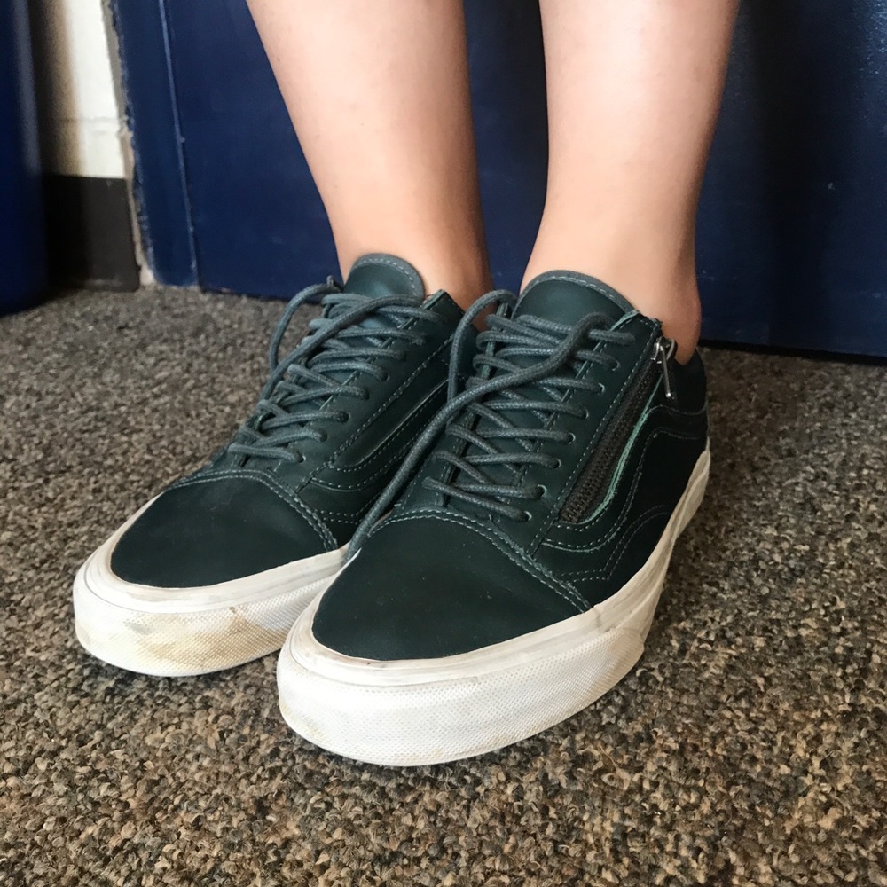 Leather Vans with Zippers